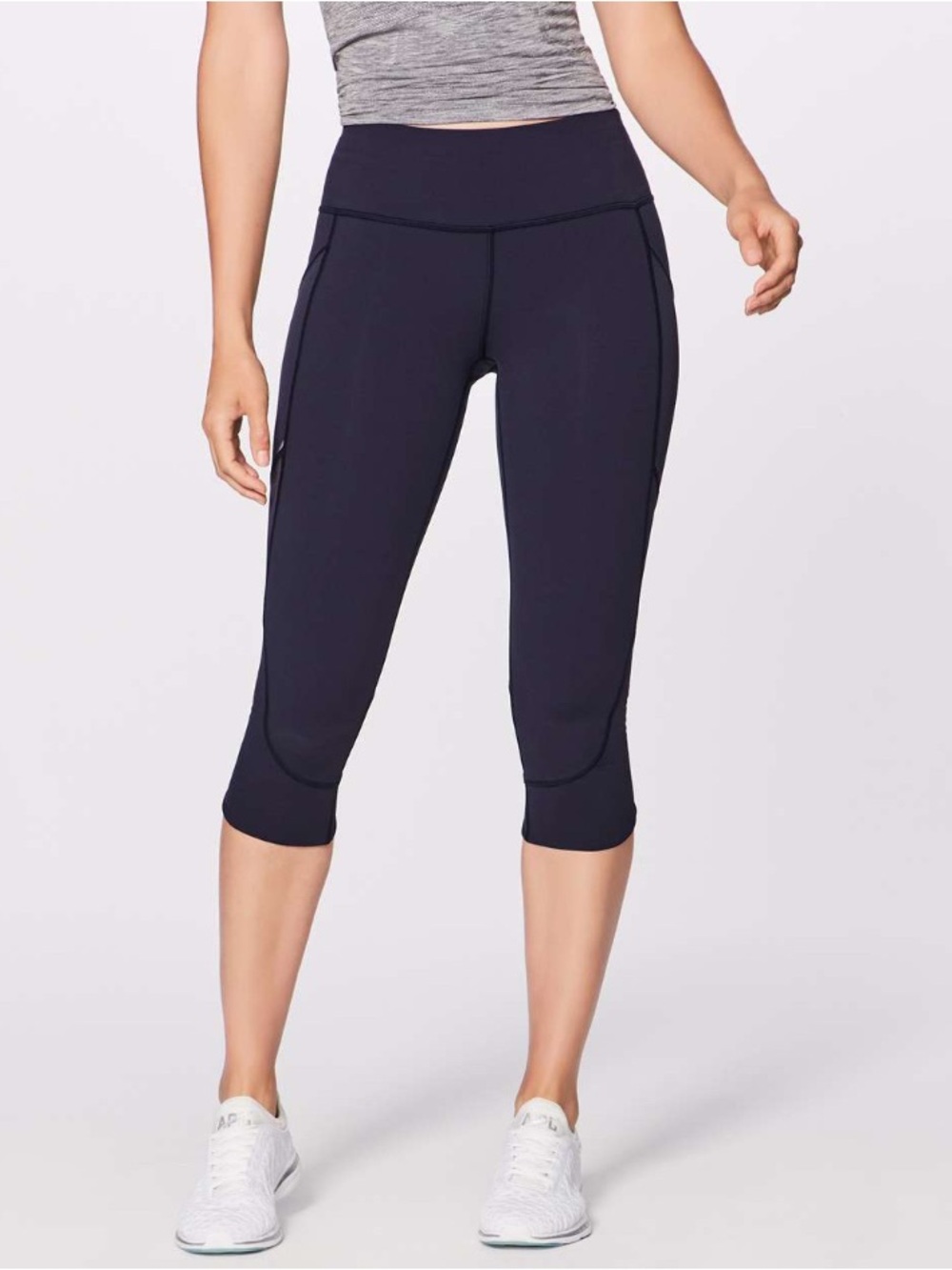 Lululemon Home Stretch Crop 19" Womens Size 6 Leggings Midnight Navy Blue